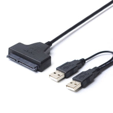 Load image into Gallery viewer, Double USB 2.0 to SATA Hard Drive Adapter Cable for 2.5 inch SATA HDD / SSD, Double USB 2.0 to SATA