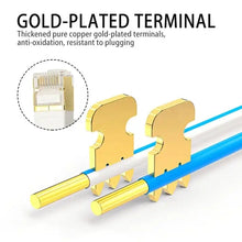 Load image into Gallery viewer, Gold Plated Head CAT7 High Speed 10Gbps Ultra-thin Flat Ethernet Network LAN Cable, 1m, 2m, 3m, 5m, 10m, 15m, 20m, 25m, 30m