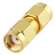Load image into Gallery viewer, Gold Plated RP-SMA Male to RP-SMA Male Adapter, RP-SMA Male to RP-SMA Male