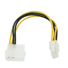 Load image into Gallery viewer, Motherboard Molex IDE 2-pin to 4-Pin ATX P4 12V ATX CPU Power Connector Adapter Cable, 2 Pin Male to 4 Pin Female