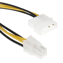 Load image into Gallery viewer, Motherboard Molex IDE 2-pin to 4-Pin ATX P4 12V ATX CPU Power Connector Adapter Cable, 2 Pin Male to 4 Pin Female