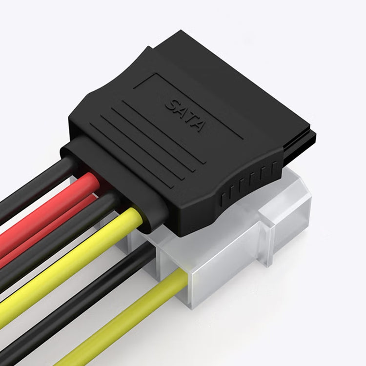 4 Pin IDE to Serial ATA SATA Power Cable Adapter (15cm), Material: Al+Mg, 4 PIN IDE to SATA