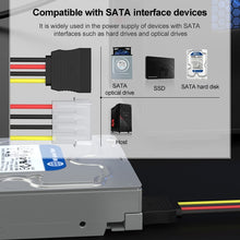 Load image into Gallery viewer, 4 Pin IDE to Serial ATA SATA Power Cable Adapter (15cm), Material: Al+Mg, 4 PIN IDE to SATA