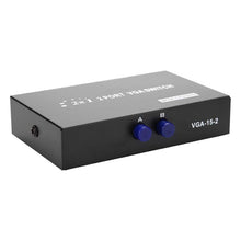 Load image into Gallery viewer, 2 Port VGA Switch Box, 2 In 1 Out For LCD PC TV Monitor - HD15 (FJ-15-2C)
