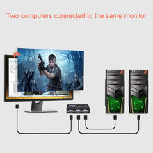Load image into Gallery viewer, 2 Port VGA Switch Box, 2 In 1 Out For LCD PC TV Monitor - HD15 (FJ-15-2C)