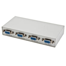 Load image into Gallery viewer, 4 Port 150MHz VGA Splitter (1 VGA Input, 4 VGA Output), 4 Ports Splitter Silver
