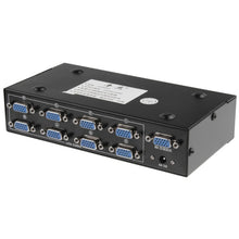 Load image into Gallery viewer, FJ-2508A 8 Port VGA Video Splitter High Resolution 1920 x 1440 Support 250MHz Video Bandwidth, 8 Ports Splitter Black