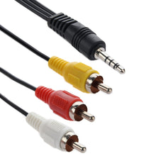 Load image into Gallery viewer, 3.5mm Male Stereo Jack to 3 Male RCA Plugs Cable, Length: 75cm