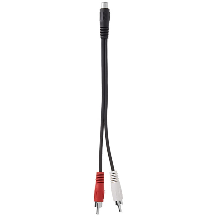 3.5mm female stereo jack to 2 male RCA plugs cable, Length: 38cm, 3.5mm to 2 RCA Male