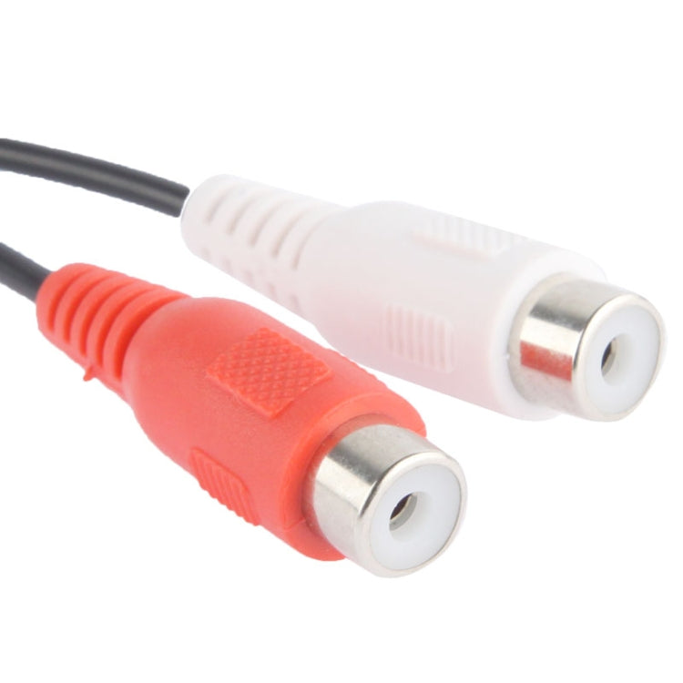 2 RCA AV Female To 1 RCA Male Y Splitter Video Cable Adapter, Length: 26.5cm, 1 RCA Male to 2 RCA Female