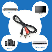 Load image into Gallery viewer, Good Quality Jack 3.5mm Stereo to RCA Male Audio Cable, Length: 5m, Good Quality, Length: 5m