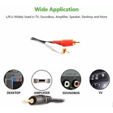 Load image into Gallery viewer, Normal Quality Jack 3.5mm Stereo to RCA Male Audio Cable, Length: 1.5m, Length: 1.5m
