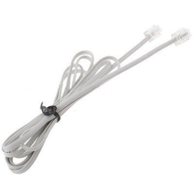 4 Core RJ11 to RJ11 Telephone cable, Length: 1.5m, Length: 1.5m