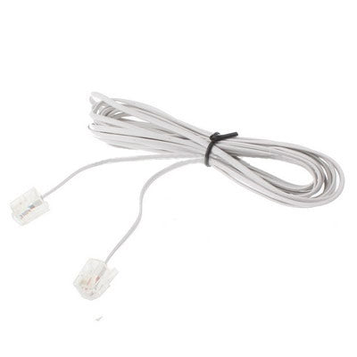 2 Core RJ11 to RJ11 Telephone cable, Length: 3m, Length: 3m