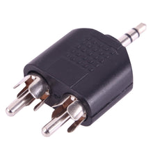 Load image into Gallery viewer, 2 RCA Male to 3.5mm Male Jack Audio Y Adapter, 2 RCA Male to 3.5mm