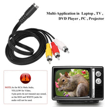 Load image into Gallery viewer, 4 Pin S-Video to 3 RCA AV TV Male Cable Converter Adapter, Length: 1.5M, S-Video to AV 3RCA Male