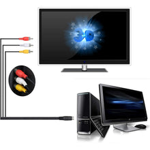 Load image into Gallery viewer, 4 Pin S-Video to 3 RCA AV TV Male Cable Converter Adapter, Length: 1.5M, S-Video to AV 3RCA Male