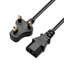 Load image into Gallery viewer, Small UK Power Cord, Cable Length: 1.2m, Small UK Plug, Length: 1.2m