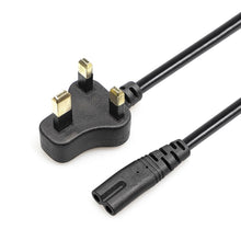 Load image into Gallery viewer, 2 Prong Style Small UK Notebook Power Cord, Length: 1.2M, Small UK Plug, Length:1.2m