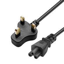 Load image into Gallery viewer, 1.2m 3 Prong Style Small UK Notebook Power Cord, Small UK Plug, Length: 1.2m