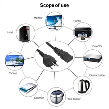 Load image into Gallery viewer, 3 Prong Style Brazil AC Power Cord, Length: 1.5m ( OD6.8 ), Brazil Plug, 1.5m (OD6.8)