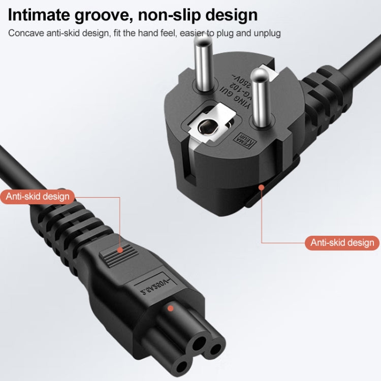High Quality 3 Prong Style EU Notebook AC Power Cord, Length: 1.8m, 3 Prong Style EU Plug, Length: 1.8m