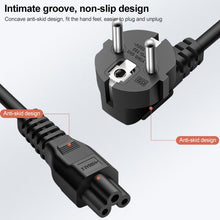Load image into Gallery viewer, High Quality 3 Prong Style EU Notebook AC Power Cord, Length: 1.8m, 3 Prong Style EU Plug, Length: 1.8m
