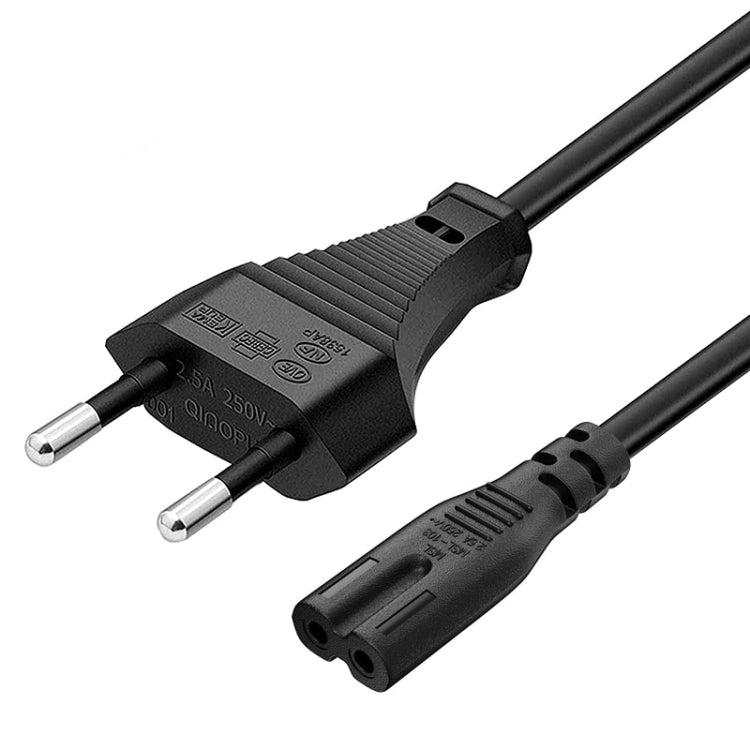 High Quality 2 Prong Style EU Notebook AC Power Cord, Length: 1.5m, 2 Prong Style EU Plug, Length: 1.5m