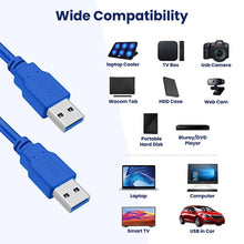 Load image into Gallery viewer, USB 3.0 A Male to A Male AM-AM Extension Cable, Length: 3m, Length: 3m