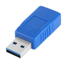 Load image into Gallery viewer, USB 3.0 AM to USB 3.0 AF Cable Adapter (Blue), AM to AF, UP Angle AM to AF