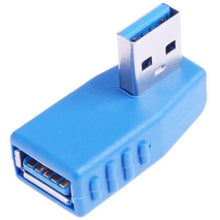 Load image into Gallery viewer, USB 3.0 AM to USB 3.0 AF Cable Adapter, Left Angle AM to AF(Blue), Left Angle AM to AF(Blcak)