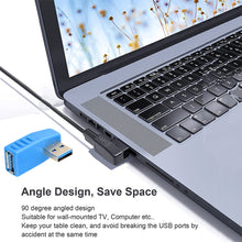Load image into Gallery viewer, USB 3.0 AM to USB 3.0 AF Cable Adapter, Left Angle AM to AF(Blue), Left Angle AM to AF(Blcak)