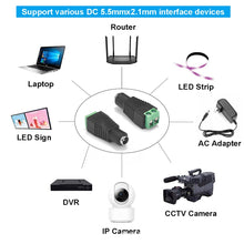 Load image into Gallery viewer, 10 PCS CCTV DC Power Female Jack Connector