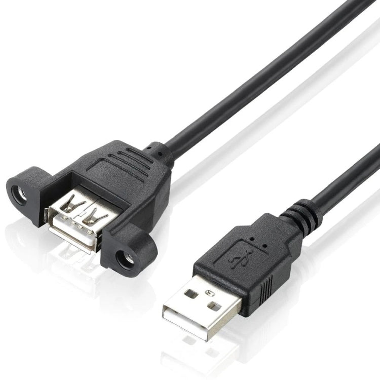USB 2.0 AM to AF Mount Pannel Cable, Length: 30cm, AM to AF, Length: 30cm