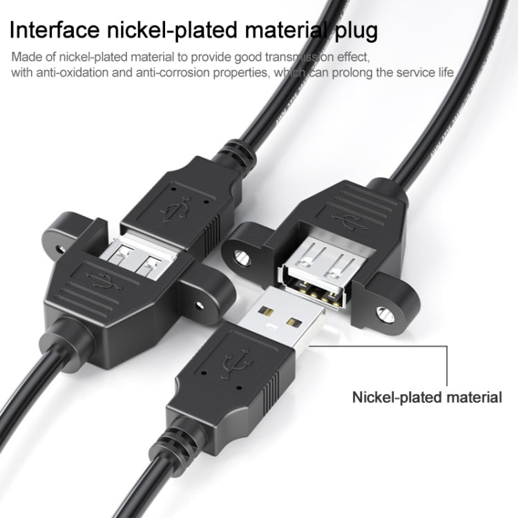 USB 2.0 AM to AF Mount Panel Cable, Length: 90cm, AM to AF, Length: 90cm