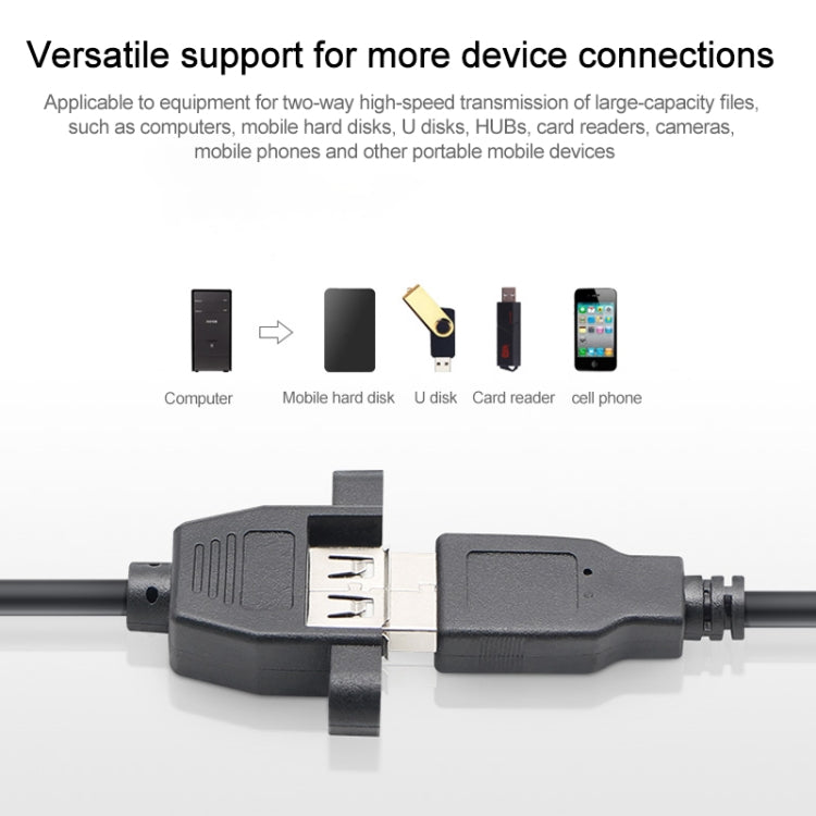 USB 2.0 AM to AF Mount Panel Cable, Length: 90cm, AM to AF, Length: 90cm