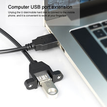 Load image into Gallery viewer, USB 2.0 AM to AF Mount Panel Cable, Length: 90cm, AM to AF, Length: 90cm