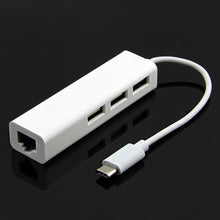 Load image into Gallery viewer, Type-C to 3 x USB and RJ45 Multi-function Adapter, Length: 13cm, 3 Port USB+RJ45