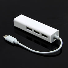 Load image into Gallery viewer, Type-C to 3 x USB and RJ45 Multi-function Adapter, Length: 13cm, 3 Port USB+RJ45