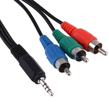 Load image into Gallery viewer, 1.5m Jack 3.5mm RGB Component Video Cable, 3.5mm to 3 RCA, Length: 1.5m