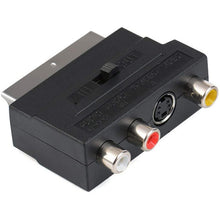 Load image into Gallery viewer, Scart Male to Female with Composite AV + S-Video Sockets, AV + S-Video Golden Port