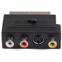 Load image into Gallery viewer, Scart Male to Female with Composite AV + S-Video Sockets, AV + S-Video Golden Port