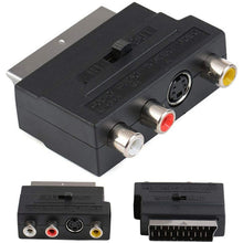 Load image into Gallery viewer, Scart Male to Female with Composite AV + S-Video Sockets, AV + S-Video Golden Port