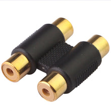 Load image into Gallery viewer, 2 RCA Female to Female Connector, 2 RCA Female to Female (Gold-plated)