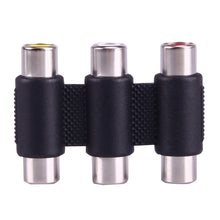 Load image into Gallery viewer, Female to Female AV 3 RCA Audio Video Coupler Adapter, 3 RCA AV Female to Female