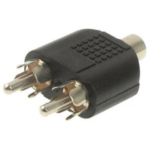 Load image into Gallery viewer, RCA Female to 2 RCA Male Adapter, 2 RCA Male to 1 RCA Female