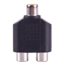 Load image into Gallery viewer, 1 RCA Female to 2 RCA Female Adapter, 1 RCA Female to 2 RCA Female