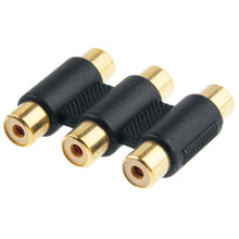 Load image into Gallery viewer, Gold-plated RGB Female to Female Connector, 3 RCA Female to Female (Gold-plated)