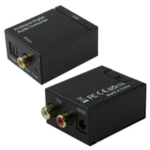 Load image into Gallery viewer, Digital Optical Coaxial Toslink to Analog RCA Audio Converter(Black), Spdif+Coaial to 2RCA
