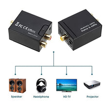 Load image into Gallery viewer, Digital Optical Coaxial Toslink to Analog RCA Audio Converter(Black), Spdif+Coaial to 2RCA